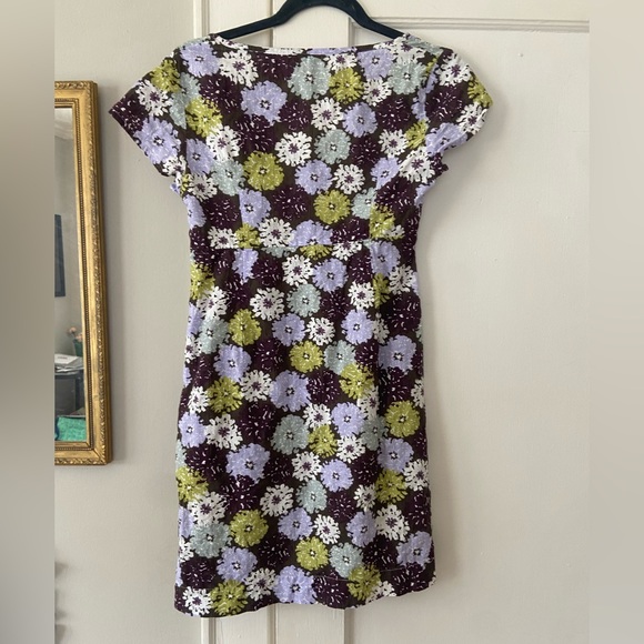Boden floral cap sleeve eyelet mini dress 100% cotton EUC SIZE 4 petite - Picture 4 of 4